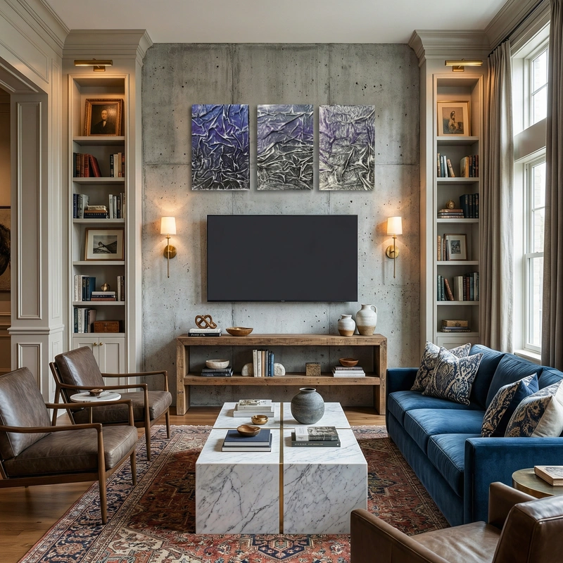 Дизайн интерьера в стиле Классика — Гостиная от нейросети RoomGPT