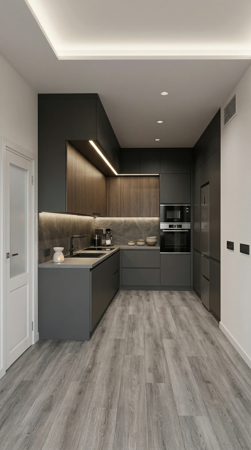 Дизайн кухни в стиле Минимализм — фото интерьера от нейросети RoomGPT