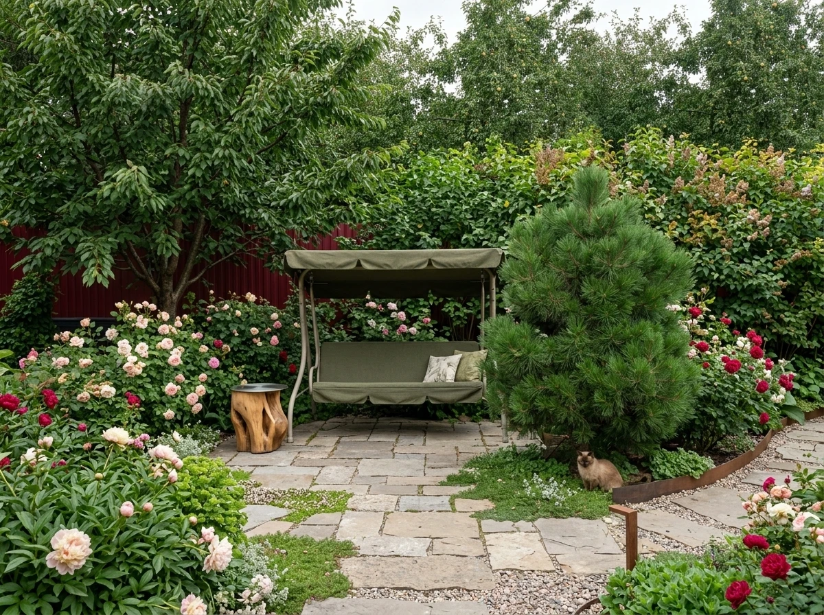 Дизайн участка в стиле Эко/Натуральный — фото участка от нейросети RoomGPT