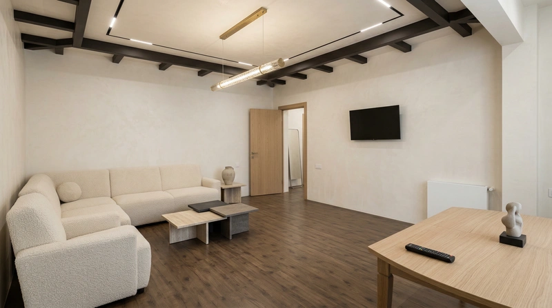 Дизайн интерьера в стиле Минимализм — Гостиная от нейросети RoomGPT