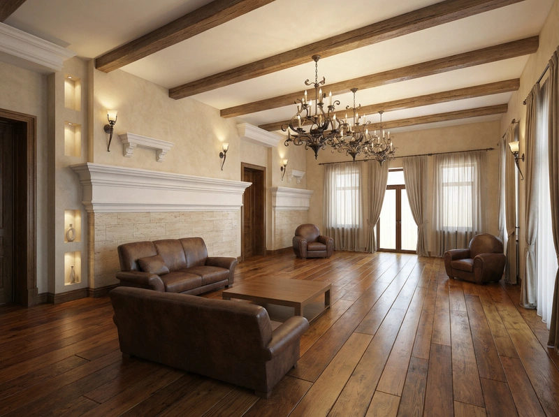 Дизайн интерьера в стиле Классика — Гостиная от нейросети RoomGPT