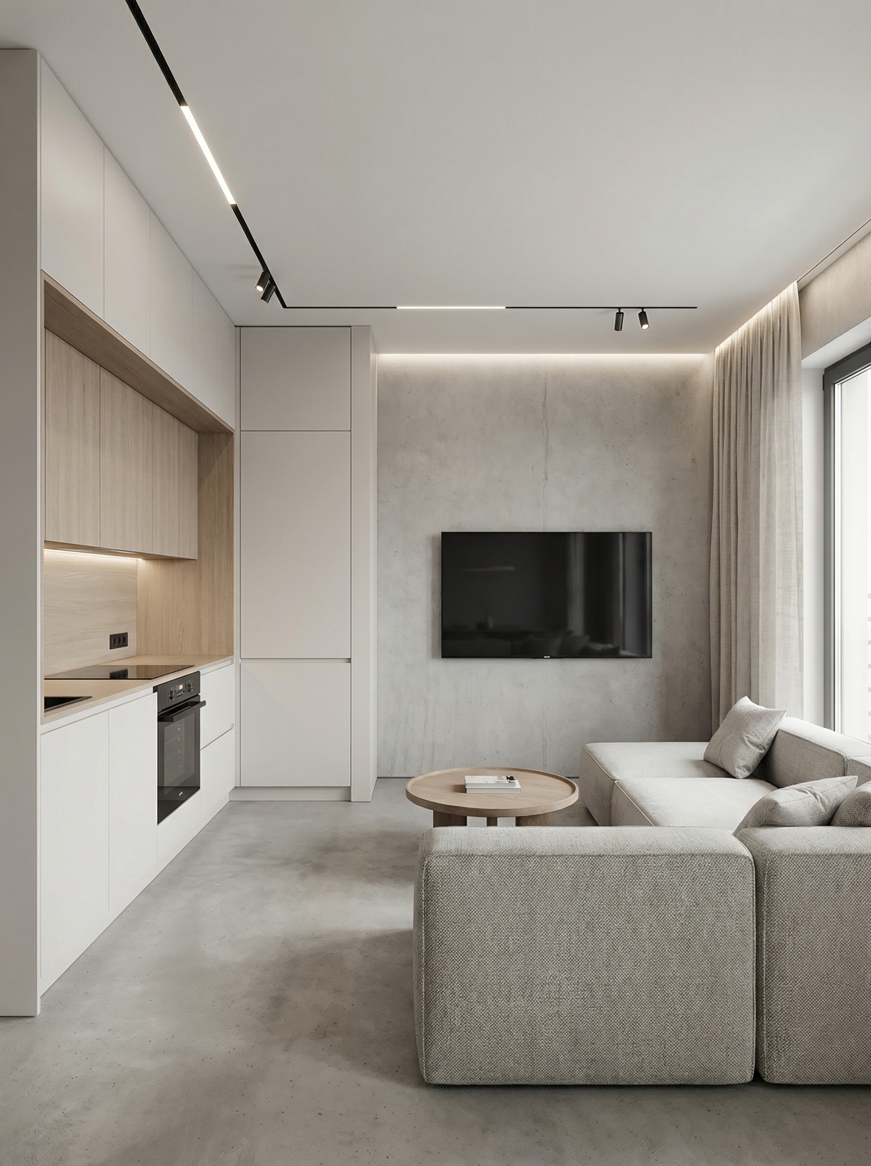 Дизайн гостиной в стиле Минимализм — фото интерьера от нейросети RoomGPT