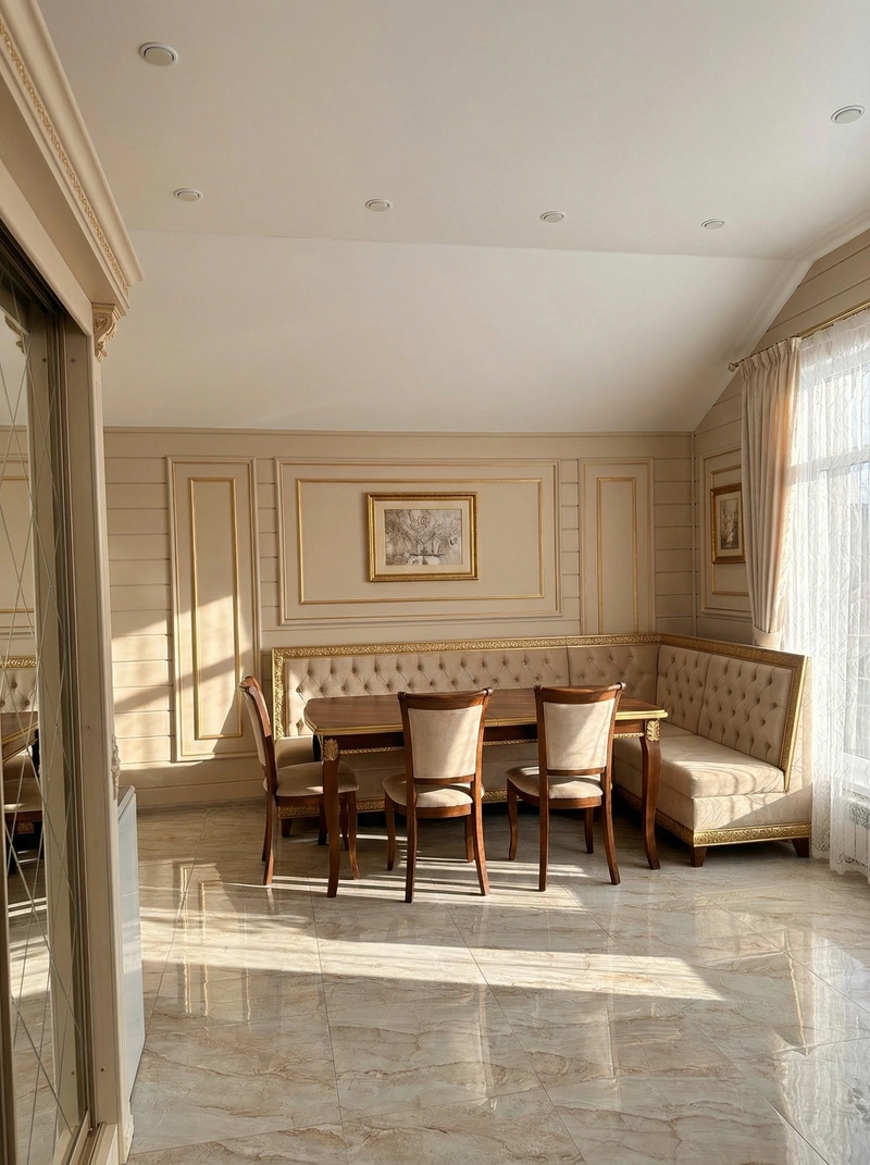 Дизайн интерьера в стиле Классика — Кухня от нейросети RoomGPT