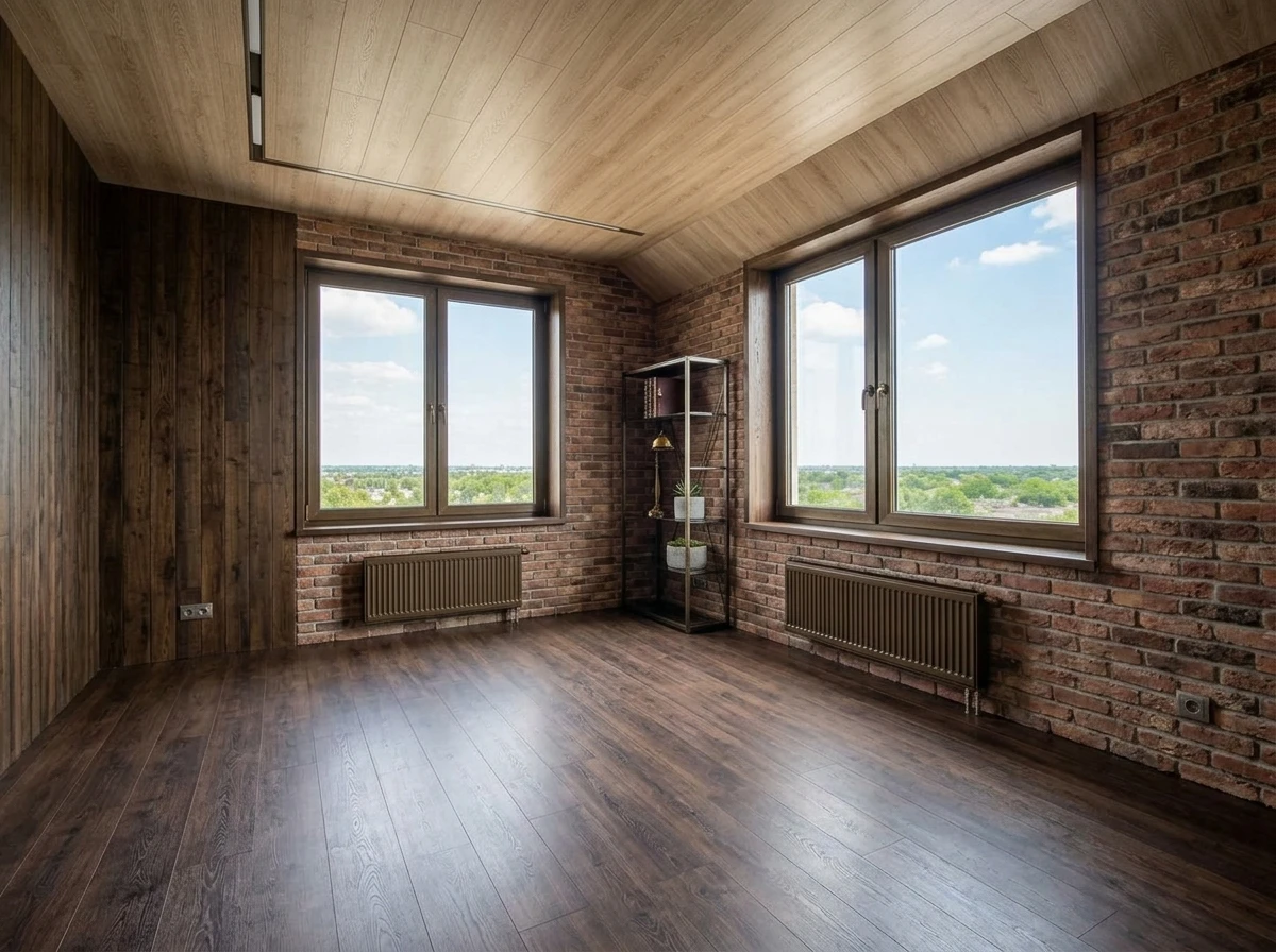Дизайн кабинета в стиле Лофт — фото интерьера от нейросети RoomGPT