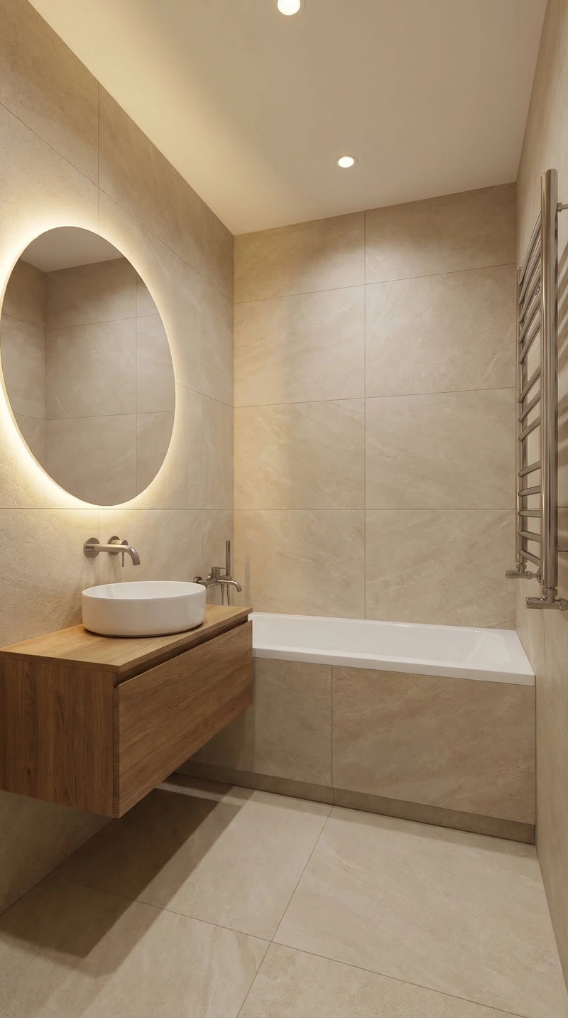 Дизайн интерьера в стиле Минимализм — Ванная от нейросети RoomGPT