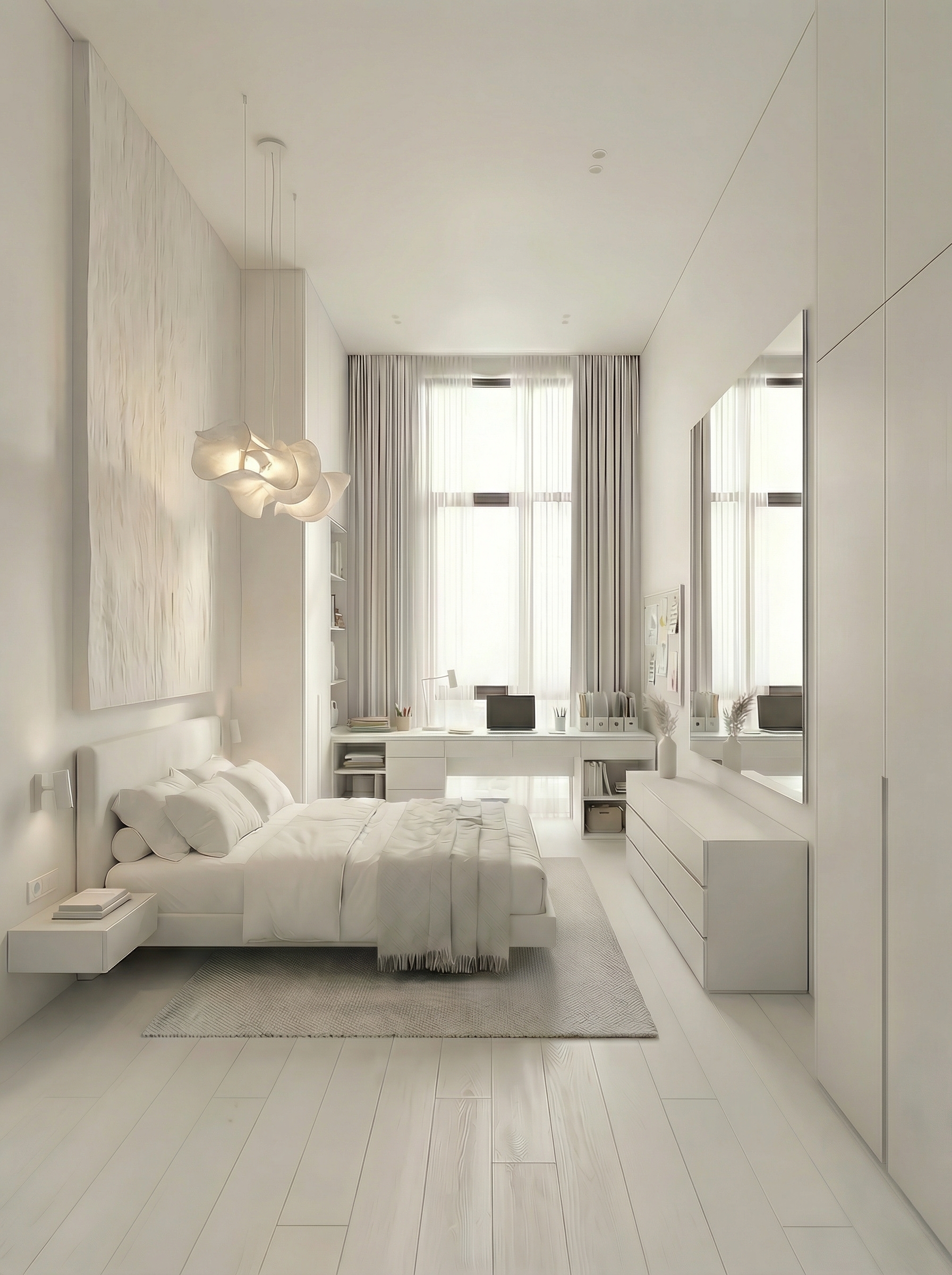 Дизайн спальни в стиле Минимализм — фото интерьера от нейросети RoomGPT