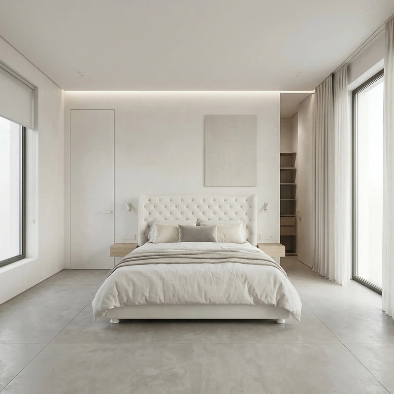 Дизайн интерьера в стиле Минимализм — Спальня от нейросети RoomGPT
