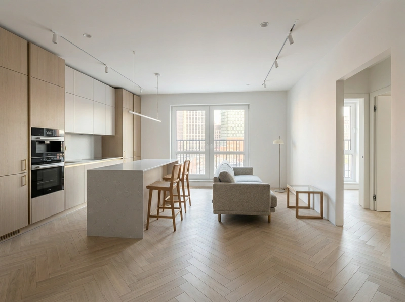 Дизайн гостиной в стиле Сканди — фото интерьера от нейросети RoomGPT