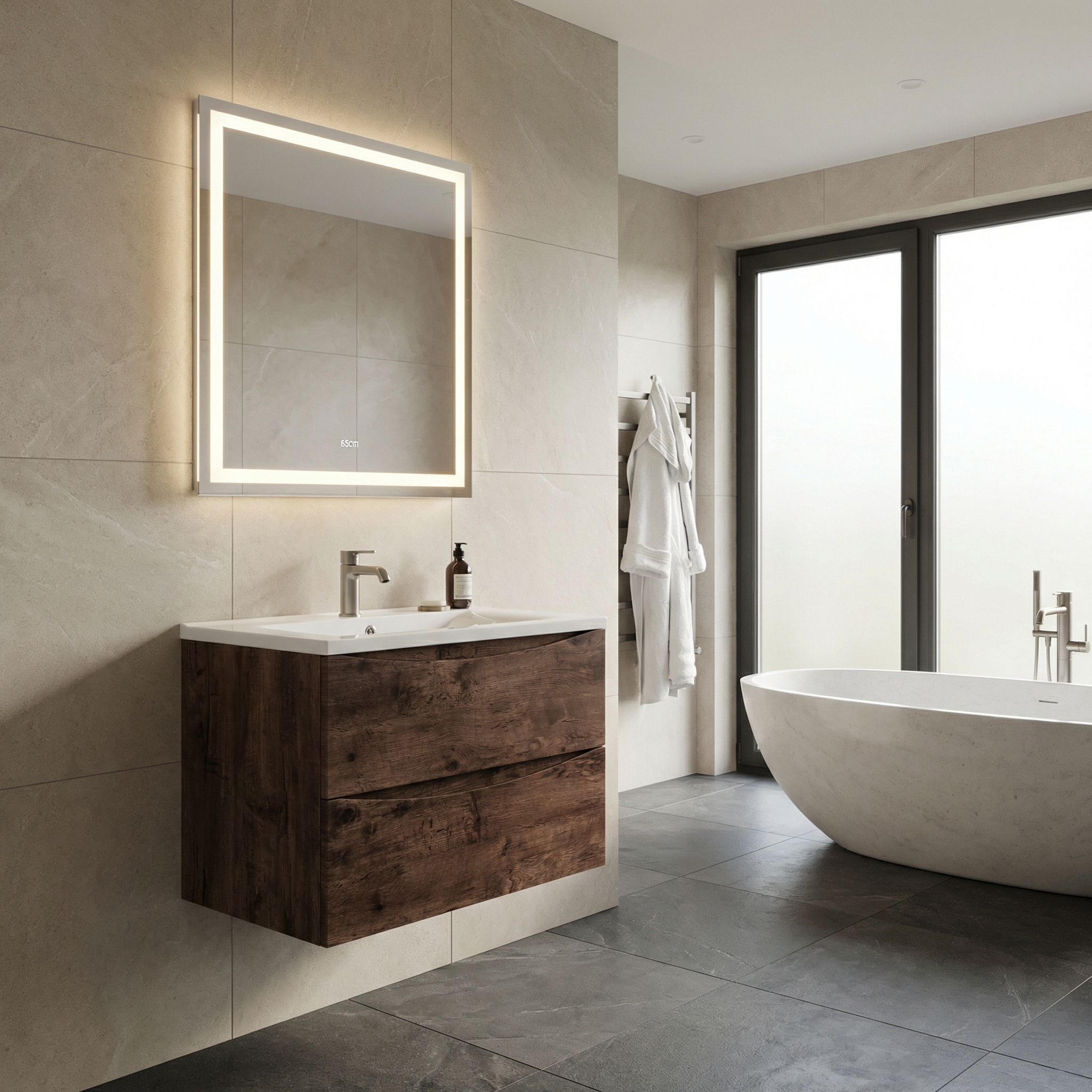 Дизайн ванной в стиле Минимализм — фото интерьера от нейросети RoomGPT