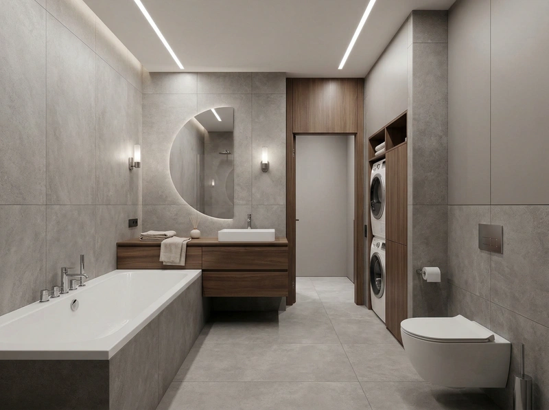 Дизайн ванной в стиле Минимализм — фото интерьера от нейросети RoomGPT