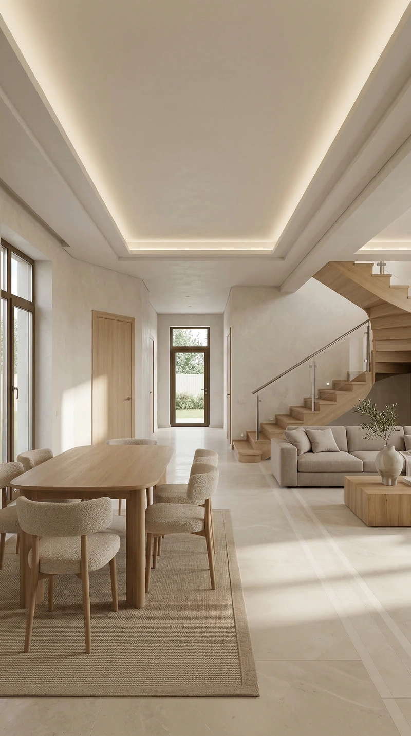 Дизайн интерьера в стиле Минимализм — Гостиная от нейросети RoomGPT