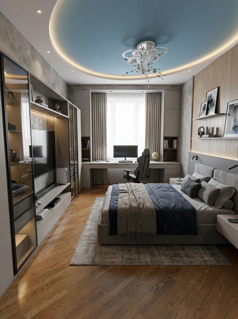 Дизайн детской в стиле Контемпорари — фото интерьера от нейросети RoomGPT