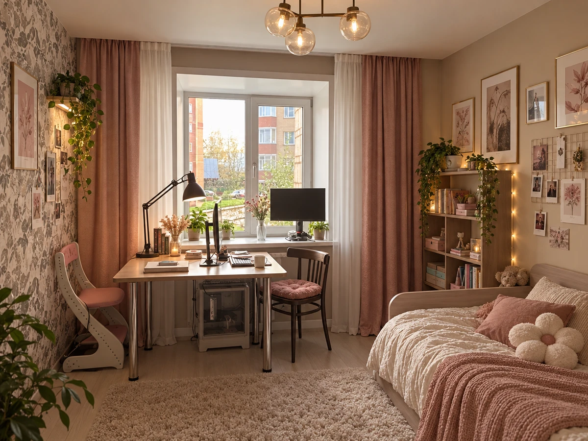 Дизайн детской в стиле Классика — фото интерьера от нейросети RoomGPT
