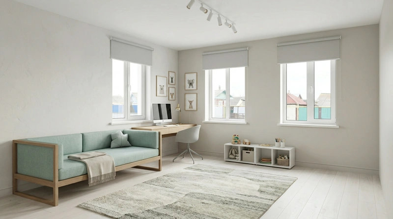 Дизайн детской в стиле Минимализм — фото интерьера от нейросети RoomGPT