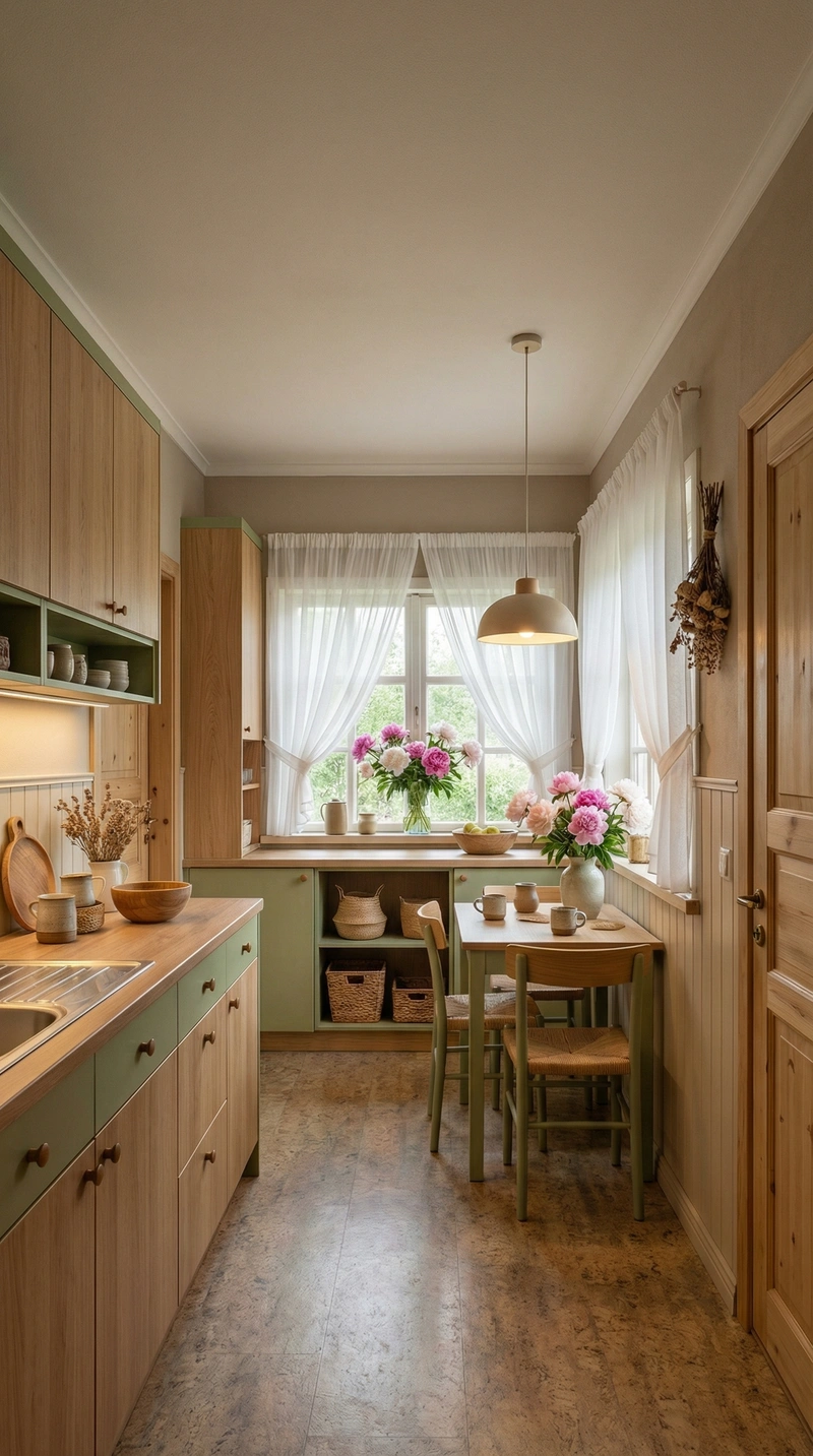 Дизайн кухни в стиле Japandi — фото интерьера от нейросети RoomGPT