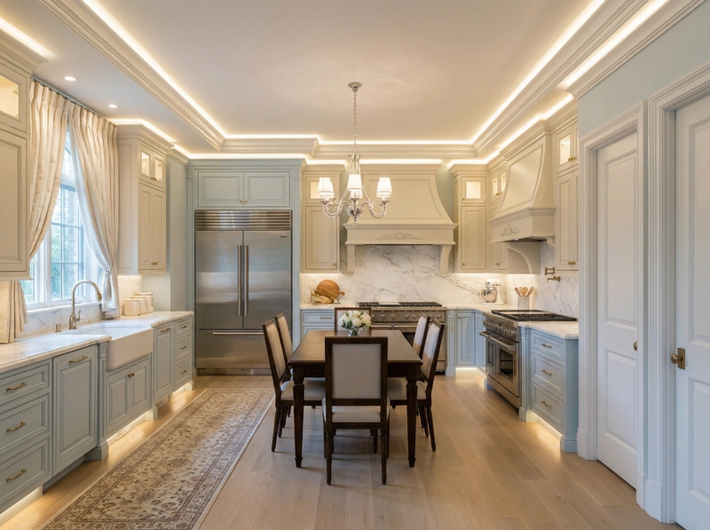 Дизайн интерьера в стиле Классика — Кухня от нейросети RoomGPT
