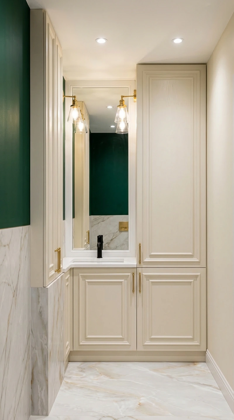 Дизайн ванной в стиле Британский — фото интерьера от нейросети RoomGPT