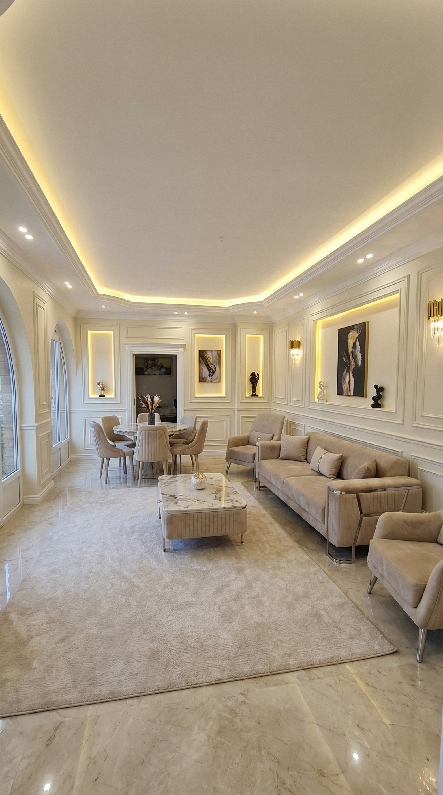 Дизайн гостиной в стиле Классика — фото интерьера от нейросети RoomGPT