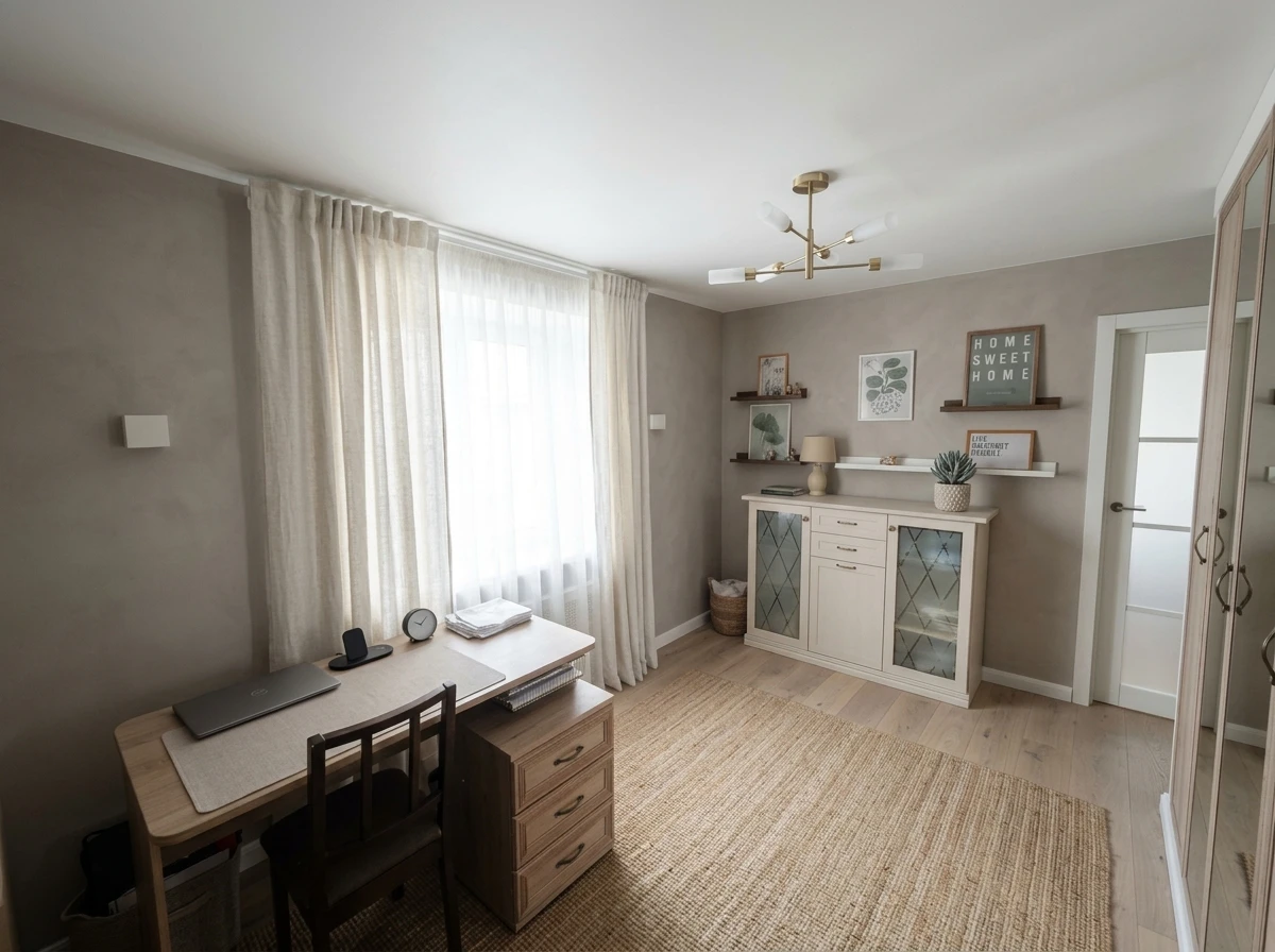 Дизайн кабинета в стиле Сканди — фото интерьера от нейросети RoomGPT