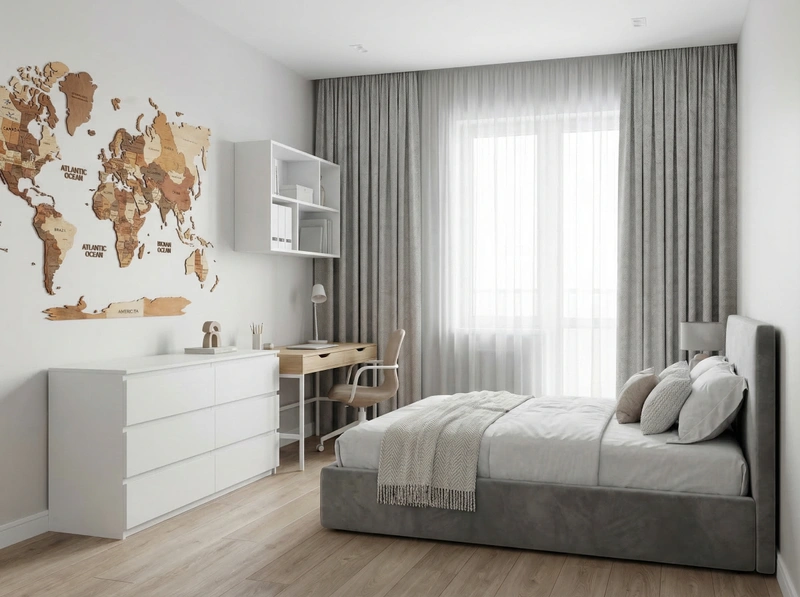 Дизайн детской в стиле Минимализм — фото интерьера от нейросети RoomGPT