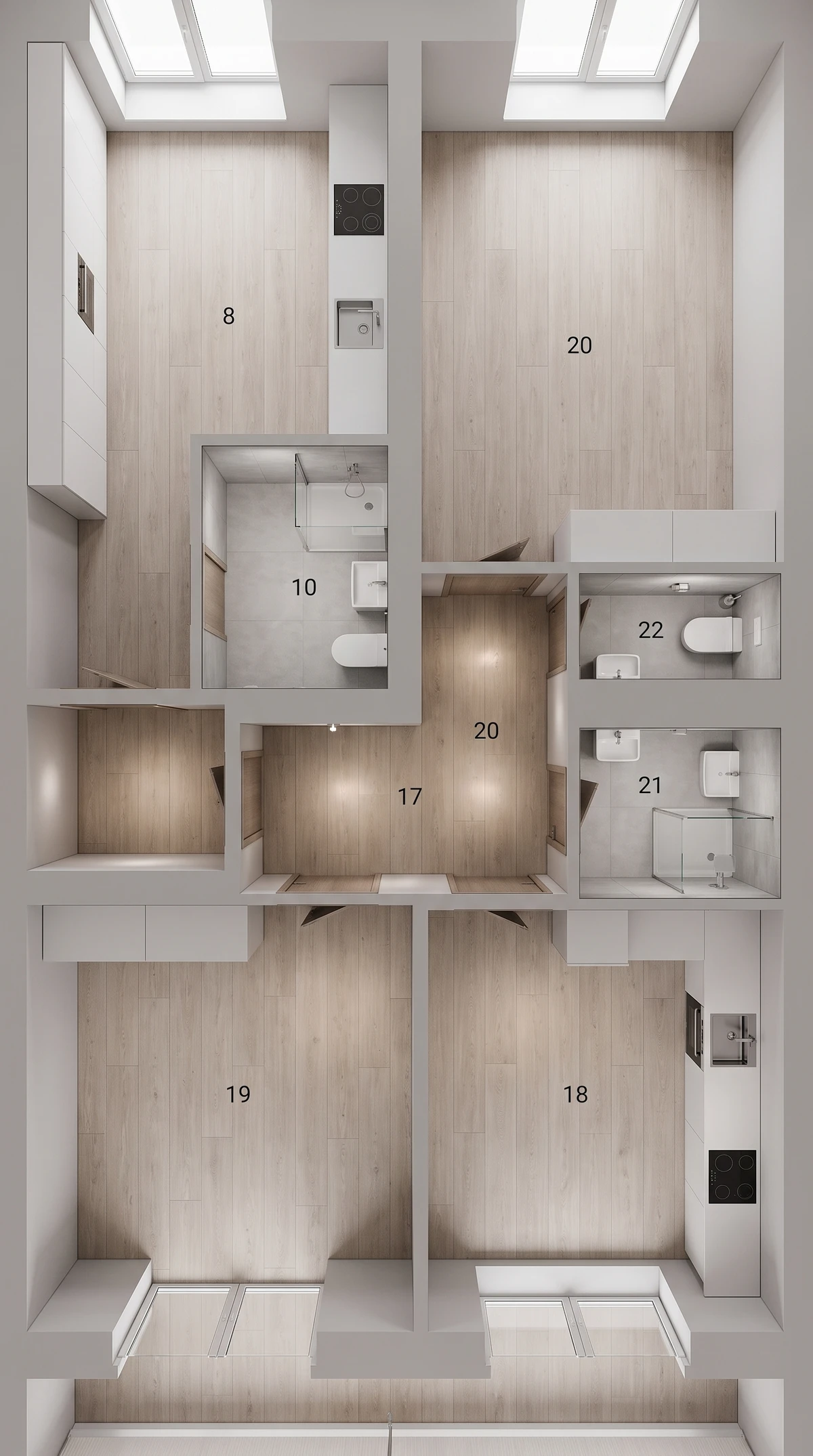 Дизайн интерьера в стиле Минимализм — Гостиная от нейросети RoomGPT