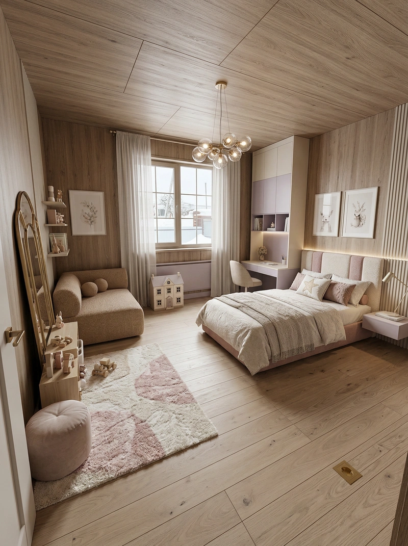 Дизайн интерьера в стиле Контемпорари — Детская от нейросети RoomGPT