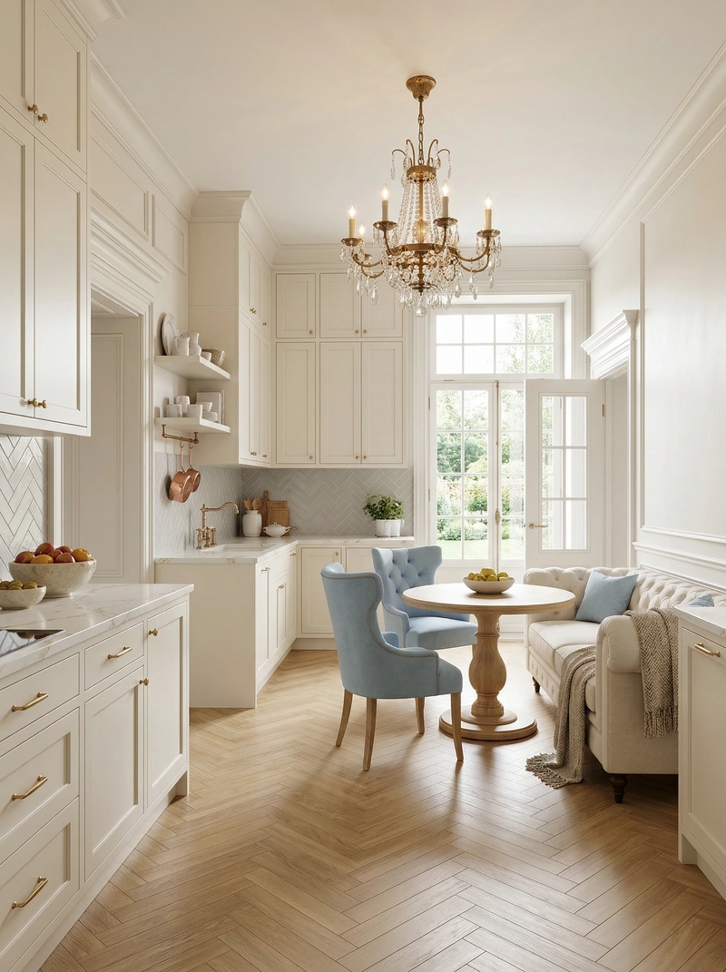 Дизайн интерьера в стиле Классика — Кухня от нейросети RoomGPT