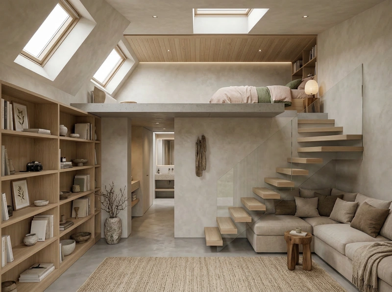 Дизайн спальни в стиле Japandi — фото интерьера от нейросети RoomGPT