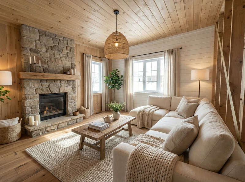 Дизайн интерьера в стиле Хюгге — Гостиная от нейросети RoomGPT