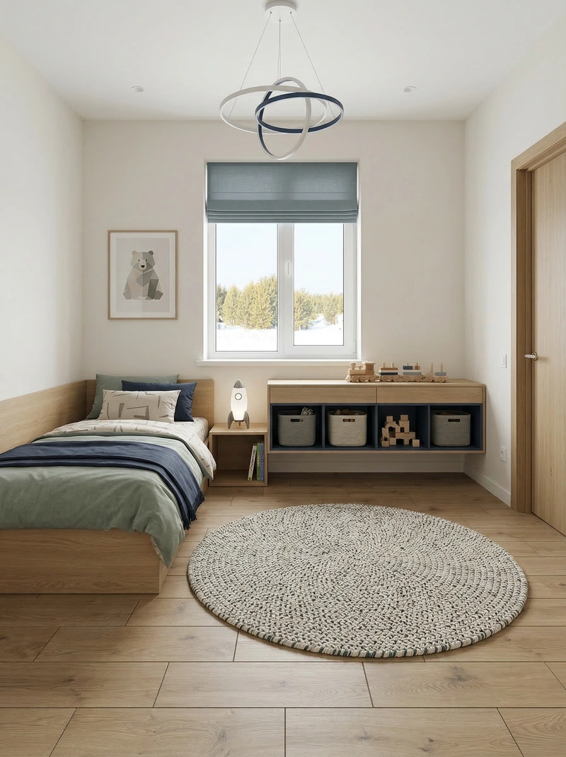 Дизайн детской в стиле Минимализм — фото интерьера от нейросети RoomGPT