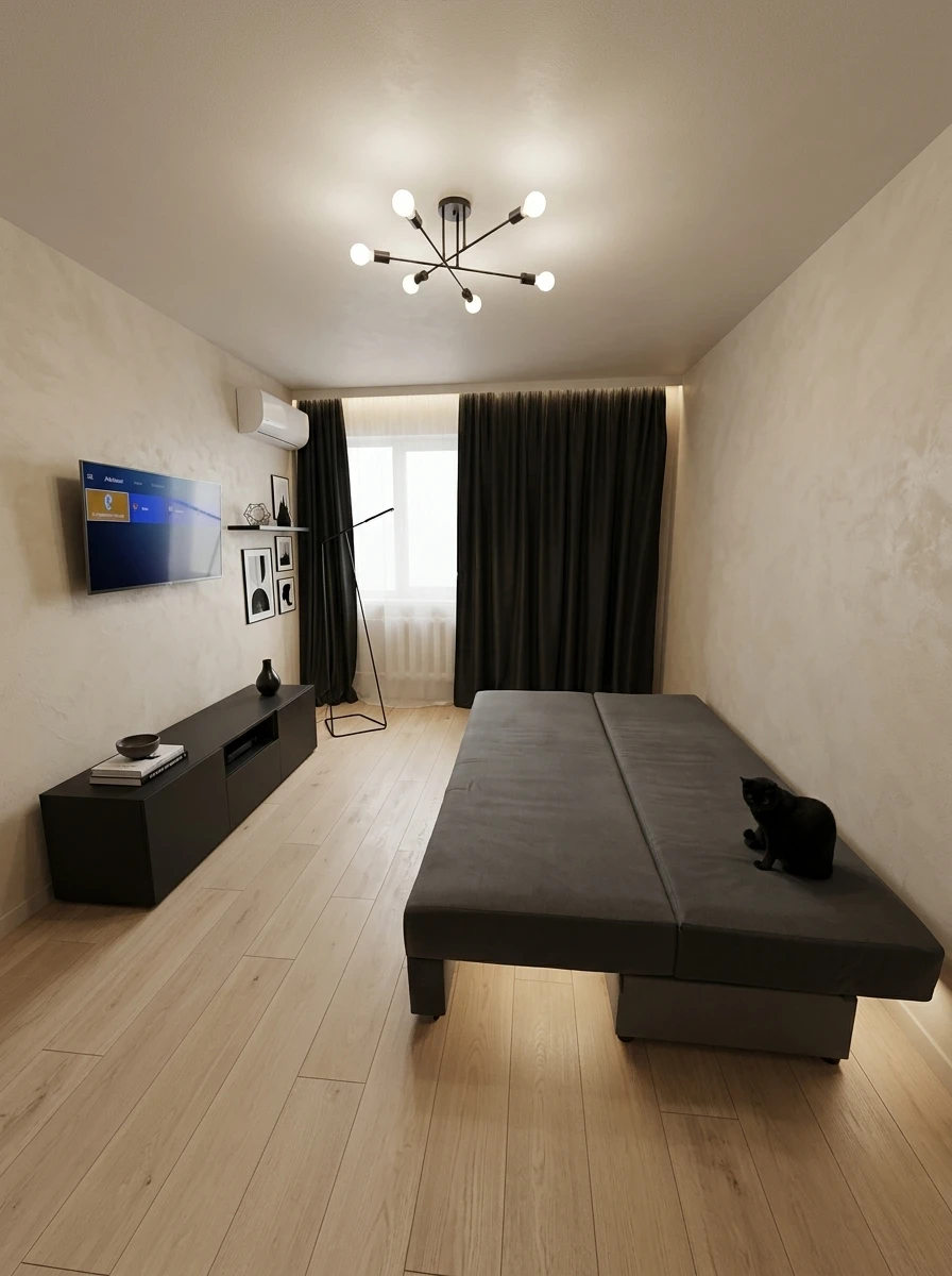 Дизайн гостиной в стиле Минимализм — фото интерьера от нейросети RoomGPT