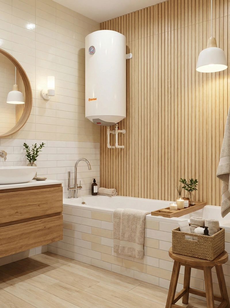 Дизайн интерьера в стиле Хюгге — Ванная от нейросети RoomGPT