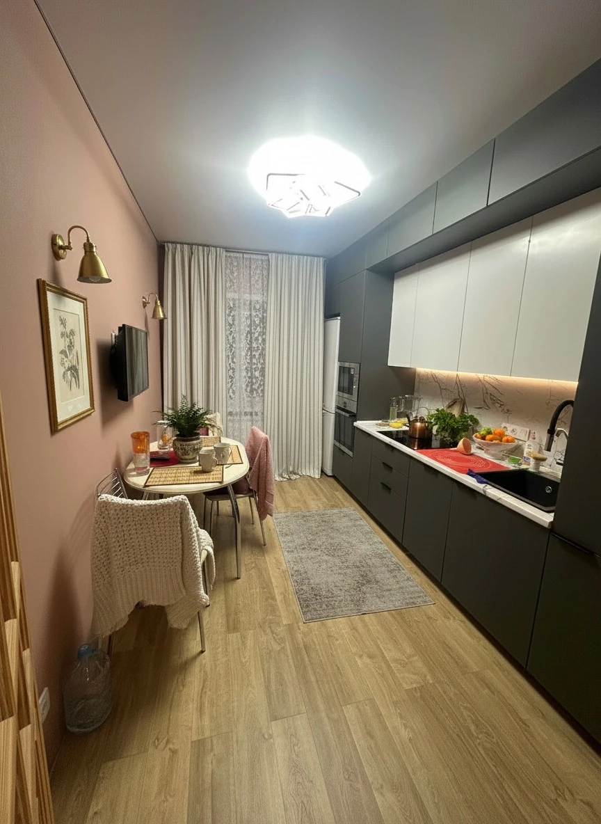 Дизайн кухни в стиле Классика — фото интерьера от нейросети RoomGPT