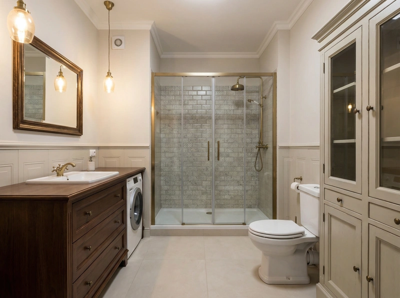 Дизайн интерьера в стиле Классика — Ванная от нейросети RoomGPT