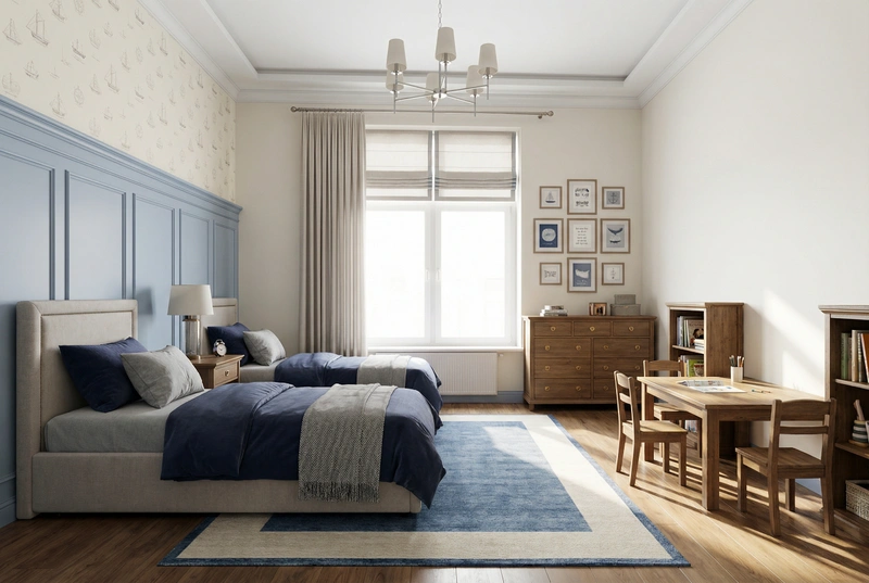 Дизайн интерьера в стиле Классика — Детская от нейросети RoomGPT