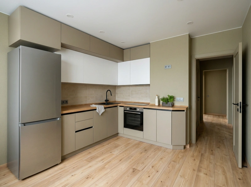 Дизайн кухни в стиле Контемпорари — фото интерьера от нейросети RoomGPT