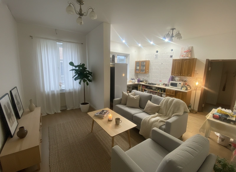 Дизайн интерьера в стиле Хюгге — Гостиная от нейросети RoomGPT