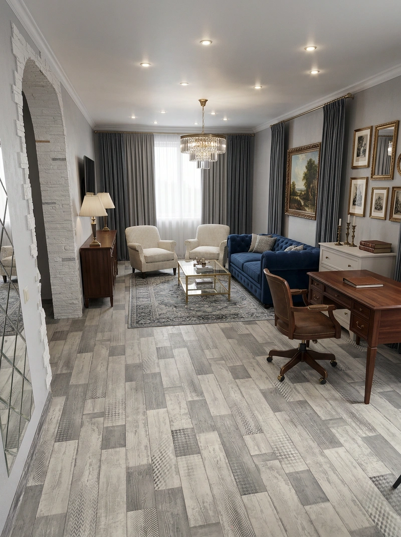 Дизайн интерьера в стиле Классика — Гостиная от нейросети RoomGPT