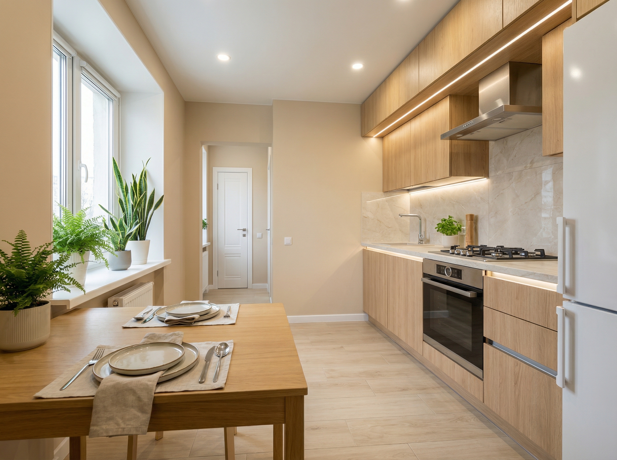 Дизайн кухни в стиле Минимализм — фото интерьера от нейросети RoomGPT