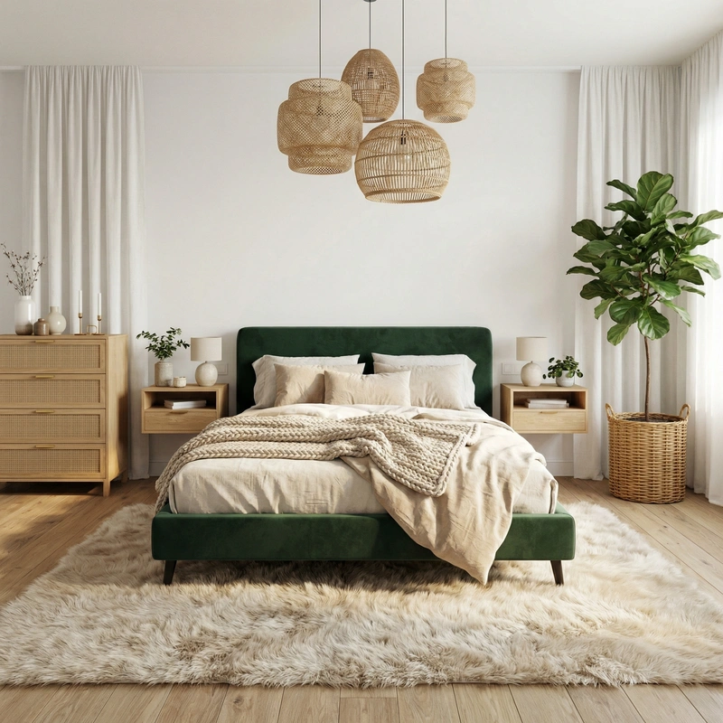 Дизайн интерьера в стиле Хюгге — Спальня от нейросети RoomGPT