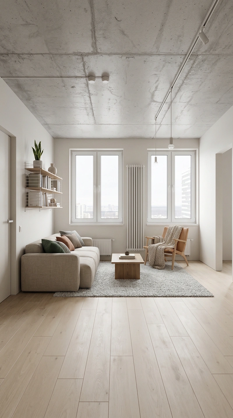 Дизайн интерьера в стиле Сканди — Гостиная от нейросети RoomGPT