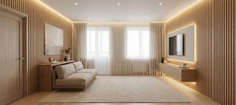 Дизайн гостиной в стиле Минимализм — фото интерьера от нейросети RoomGPT