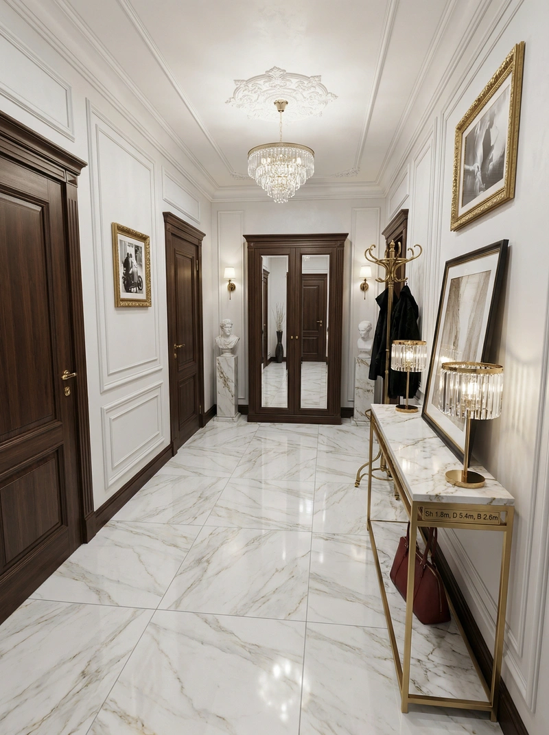 Дизайн интерьера в стиле Классика — Прихожая от нейросети RoomGPT