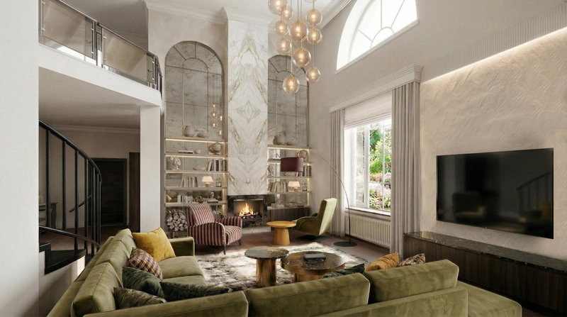 Дизайн гостиной в стиле Без стиля — фото интерьера от нейросети RoomGPT