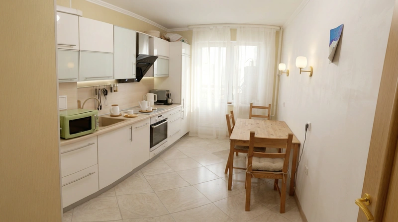 Дизайн кухни в стиле Сканди — фото интерьера от нейросети RoomGPT