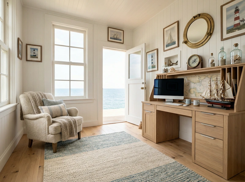 Дизайн интерьера в стиле Хюгге — Кабинет от нейросети RoomGPT