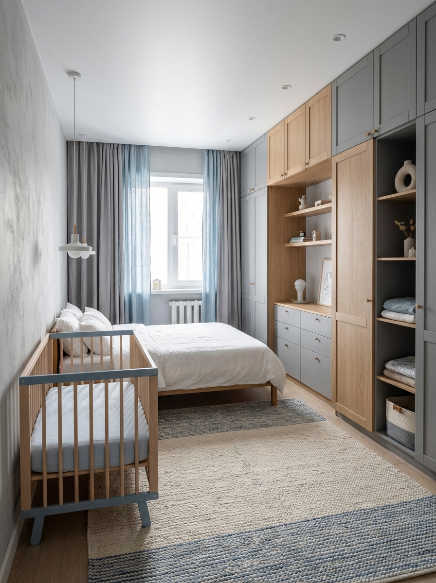 Дизайн спальни в стиле Japandi — фото интерьера от нейросети RoomGPT