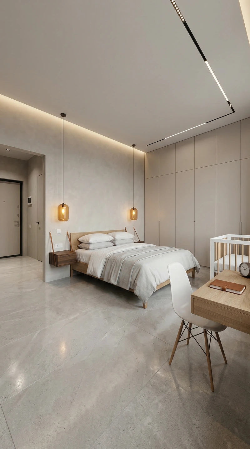 Дизайн интерьера в стиле Минимализм — Спальня от нейросети RoomGPT