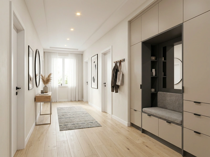 Дизайн интерьера в стиле Сканди — Прихожая от нейросети RoomGPT