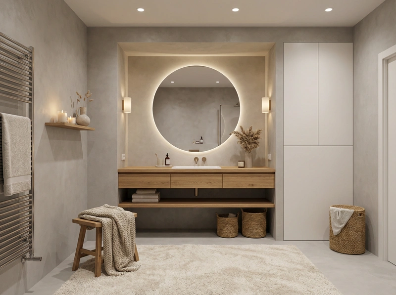 Дизайн интерьера в стиле Хюгге — Ванная от нейросети RoomGPT